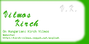 vilmos kirch business card